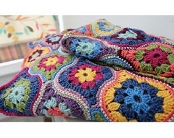 Crochet blanket pattern mystical lantern this is the original Design by Jane Crowfoot 8 page full colour printed brochure