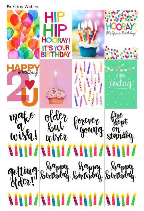 birthday printable planner stickers for use by aliciamichellexo