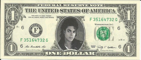 Michael Jackson King of Pop Dollar Bill REAL Spendable