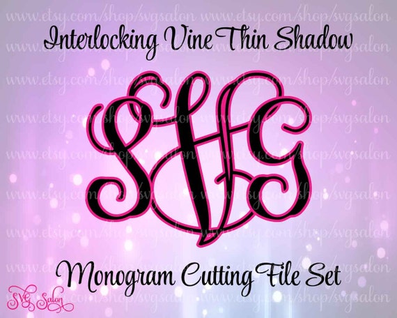 Download Interlocking Vine Thin Shadow Monogram Font / Alphabet by ...