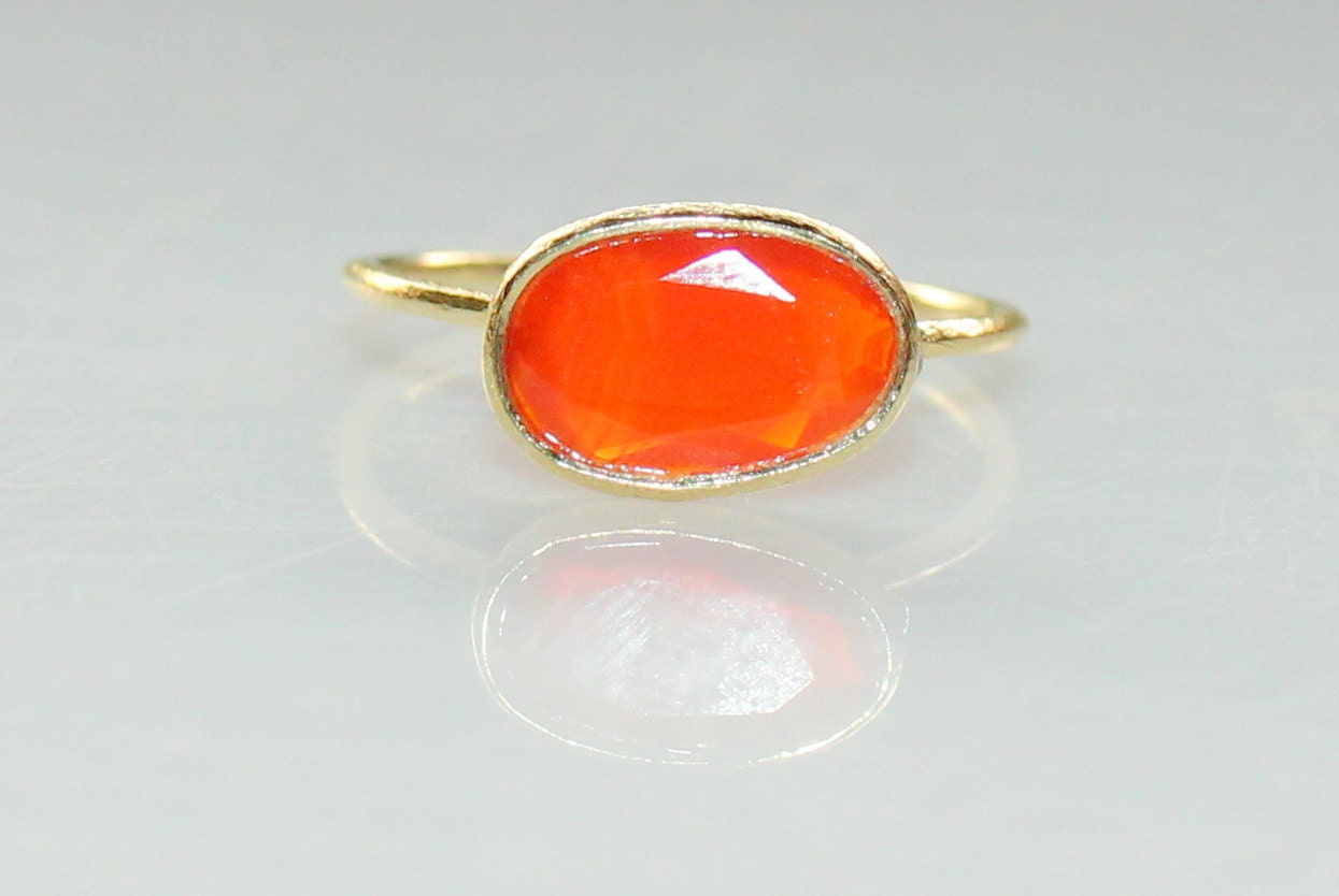 Sterling Silver Carnelian Ring Beautiful by HANDMADEJEWELSSTORE