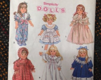Baby DOLL Wardrobe 18" sewing pattern. Simplicity #8211. UNCUT!