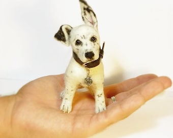 Made to order Miniature dog Miniature sculpture Felted dog Wool needle dog Little dog Trend dog Felted sculpture photo Sculpture pet Gift