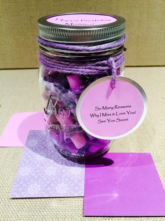 Message Filled Mason Jar Birthday by TheMasonJarInc on Etsy