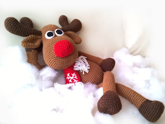 Crochet Christmas Deer Patterns Rudolph Toy Reindeer