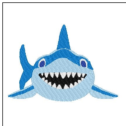 Shark Embroidery Design