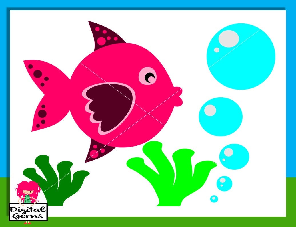 Download Fish Seaweed and Bubbles SVG / DXF Cutting Files by ...