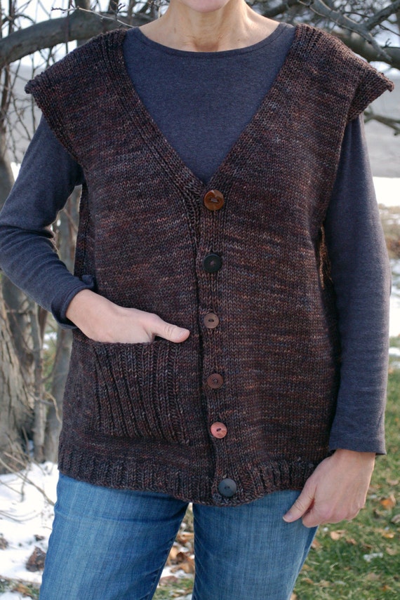 Easy to knit Vest, Knitted Vest, Invested Vest, Knitting ...
