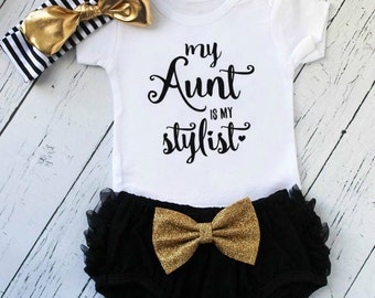 baby girl clothes - new aunt gift - baby girl outfit - my aunt is my stylist - gift for aunt - toddler girl clothes - cute baby tops
