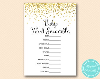 Baby Word Scramble Printable 5x7 2 Per Page