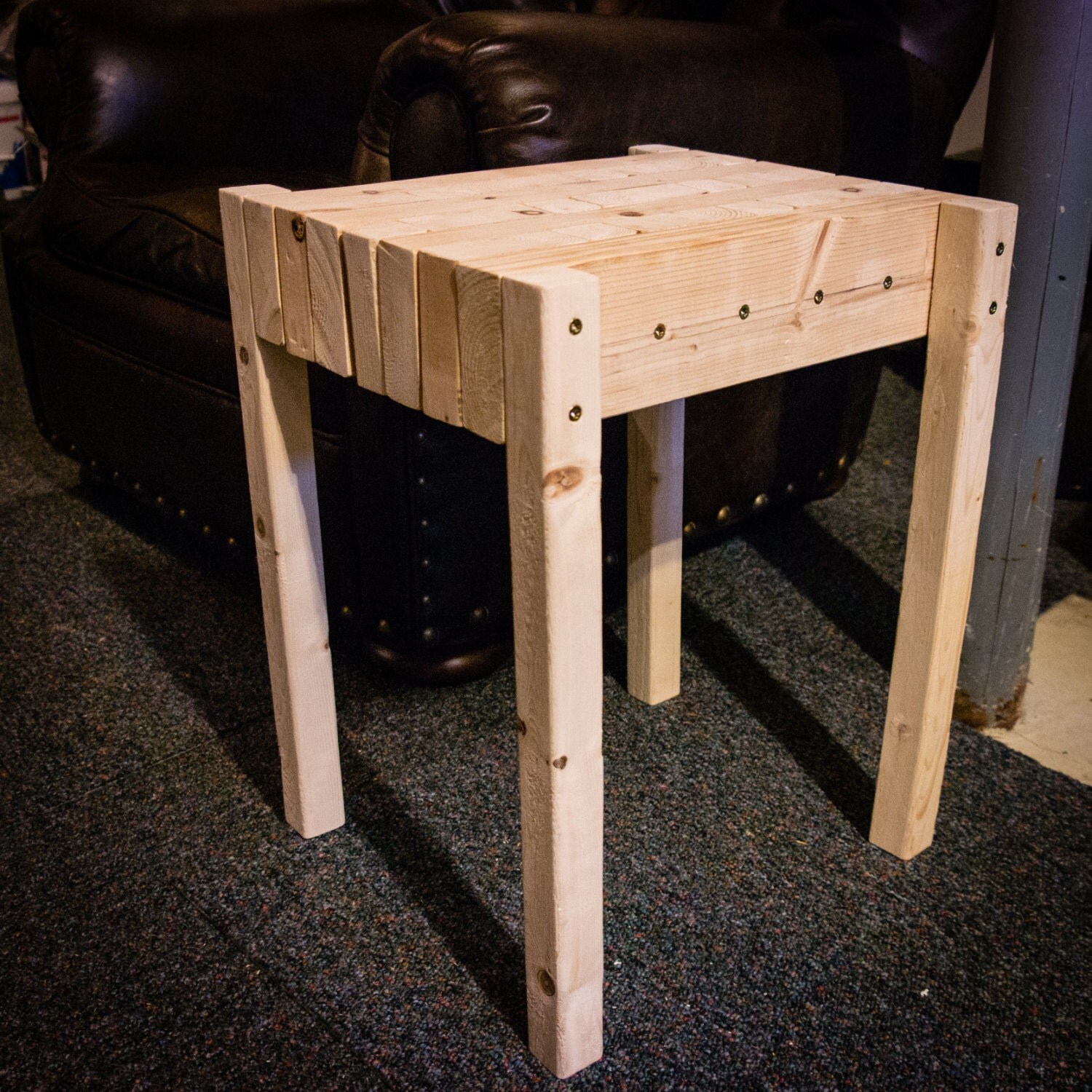 Recycled upcycled 2x4 scrap wood side table by 