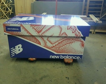 Custom New Balance Inspired Giant Oversized Wood Shoe Storage Box