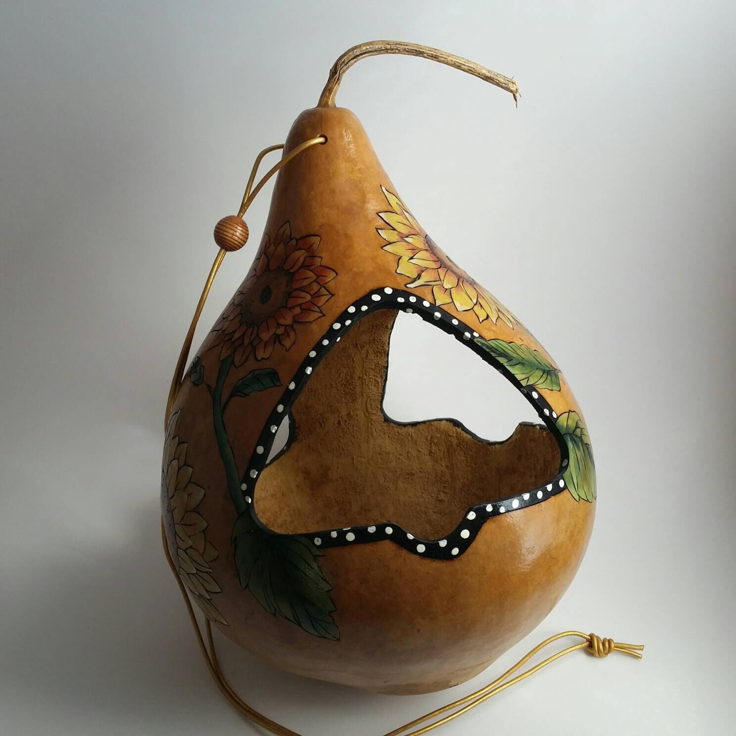 Free ShippingSunflower Bird Feeder Gourd