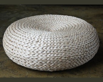 Round rustic floor cushions/floor pouf/Straw pouf/Pouf ottoman/Wholesales Bulk/meditation cushion/wedding gift/Country decor/GrasShanghai