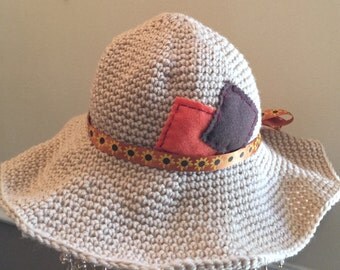Floppy Crocheted Scarecrow Hat