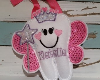 Personalized Princess Tooth Fairy Pillow~Heart Crown~Princess Tooth Pillow~Princess Crown Tooth Fairy Pillow~Gift~Heart Tiara~Girls ~Heart