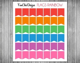 Mini Rainbow Flag Planner Stickers - Multiple Color Options