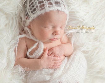 Custom newborn hat and wrap set
