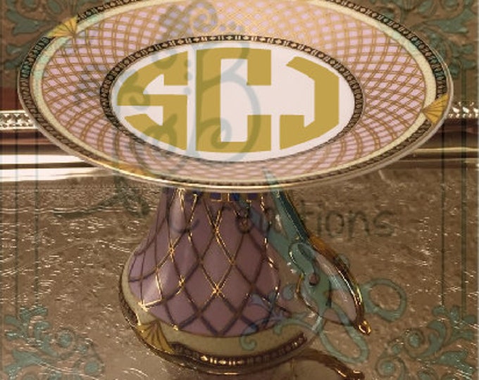 Custom Ring/Jewelry Dish Gold Trim Vintage Jewelry Holder