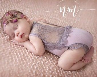 Cod 247Newborn Lace Romper, baby bloomer,baby , baby tie back, baby jumper, baby girl, romper, newborn clothing, photography prop