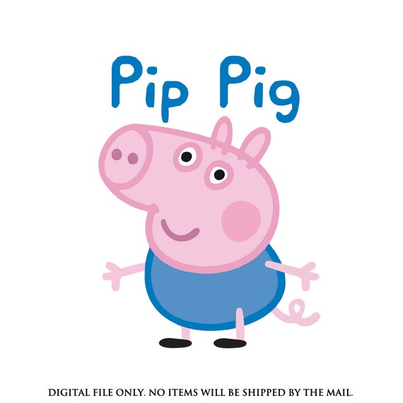 Pip Pig Peppa pig iron on transfer Peppa pig by lauraspartyshop