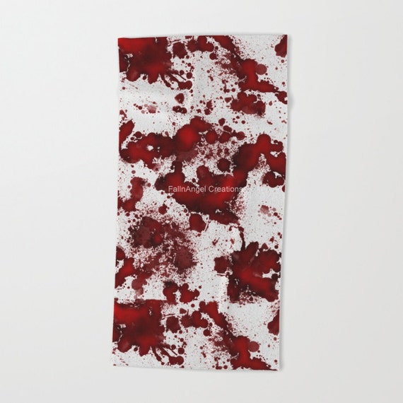 Blood Stained Beach Towel Bath Towel and Hand Towel You