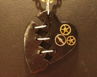 Polymer Clay Steampuck Broken Heart