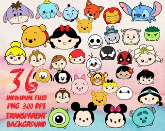 Disney tsum tsum - Clip Art - PNG - transparent - 300dpi - party - printable