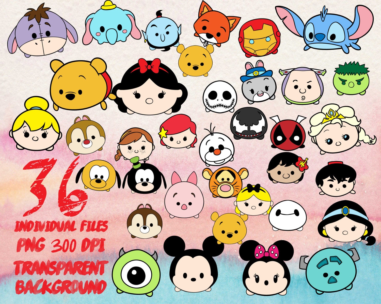 Disney tsum tsum Clip Art PNG transparent 300dpi