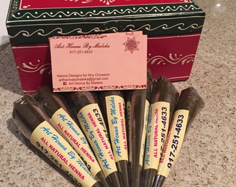 Fresh Natural Organic Ready To Use Henna Cones - Mehndi Cones