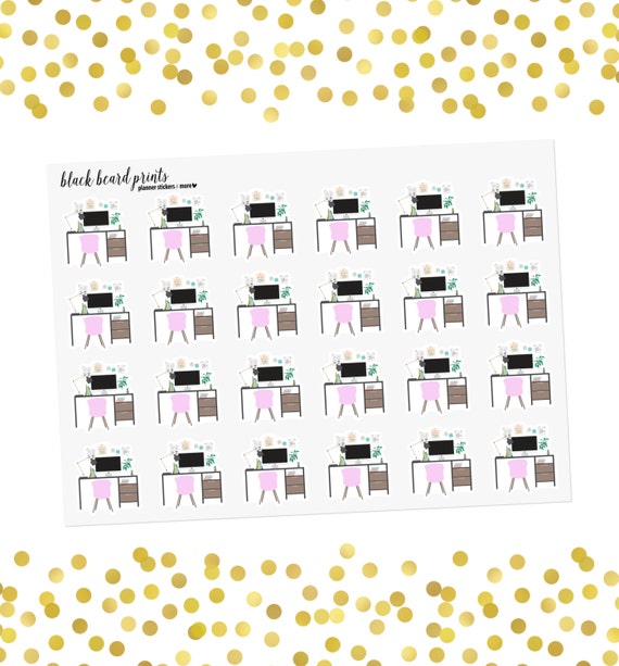 Workspace Office Desk Planner Stickers by BlackBeardPrints