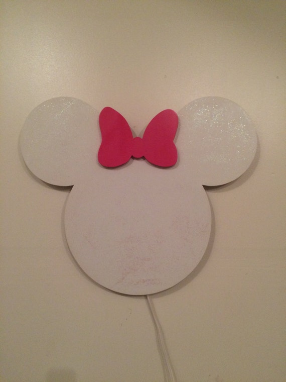 Light up Minnie Mouse wall decor by TuzCraft on Etsy
