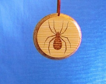 Spider woodburning, spiderweb wood art, shadow spider on web, creepy Halloween