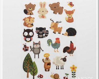 TheFabriqBoutique-Vinyl Iron On Heat Transfer Vinyl Forest Animals