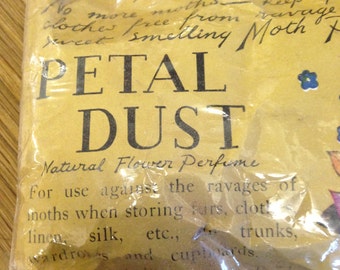Vintage Petal Dust Moth Repellant - unused and still sealed in the packet.