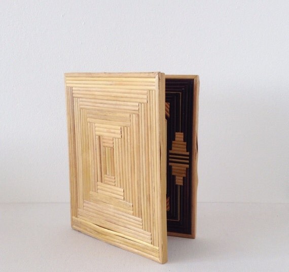 Vintage bamboo photo frame