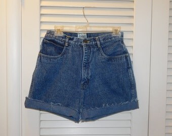 Items similar to Ombre jeans cut off shorts distressed OOAK hand ...