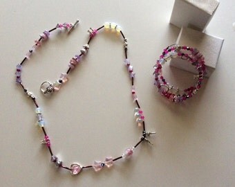 Star light necklace with wrap bracelet