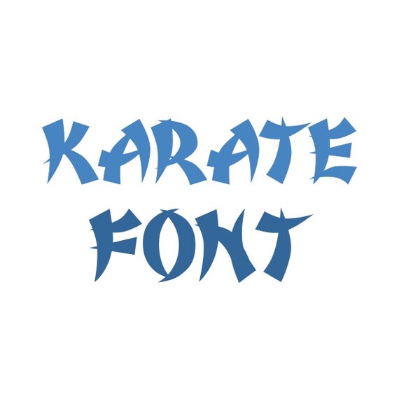 Karate Cuttable Font SVG DXF EPS use with Silhouette Studio