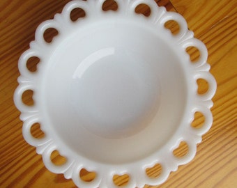 Vintage #8 Milk Glass Wedding Bowl