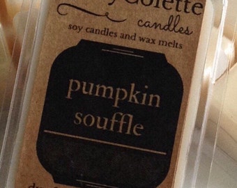 Pumpkin soufflé soy wax melt | dye free phthalate free | Eco Friendly soy way melts | fall scents | thanksgiving wax melts