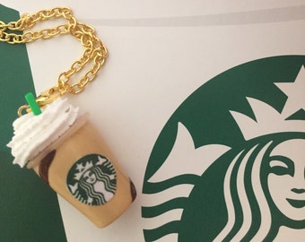 Unique food jewelry Starbucks Coffee Jewelry Starbucks Jewelry Cute Coffee Necklace Starbucks Drinks Starbucks Frappuccino Necklace