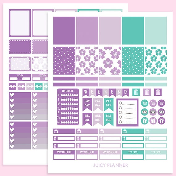Printable Planner Stickers Printable Monthly Kit Weekly