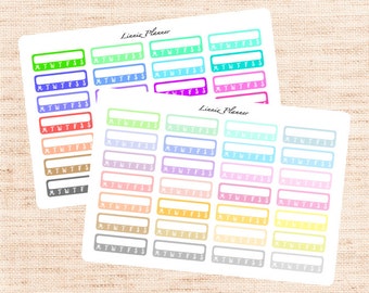 Habits Tracker Functional Basics (matte planner stickers, Erin Condren, Happy Planner)