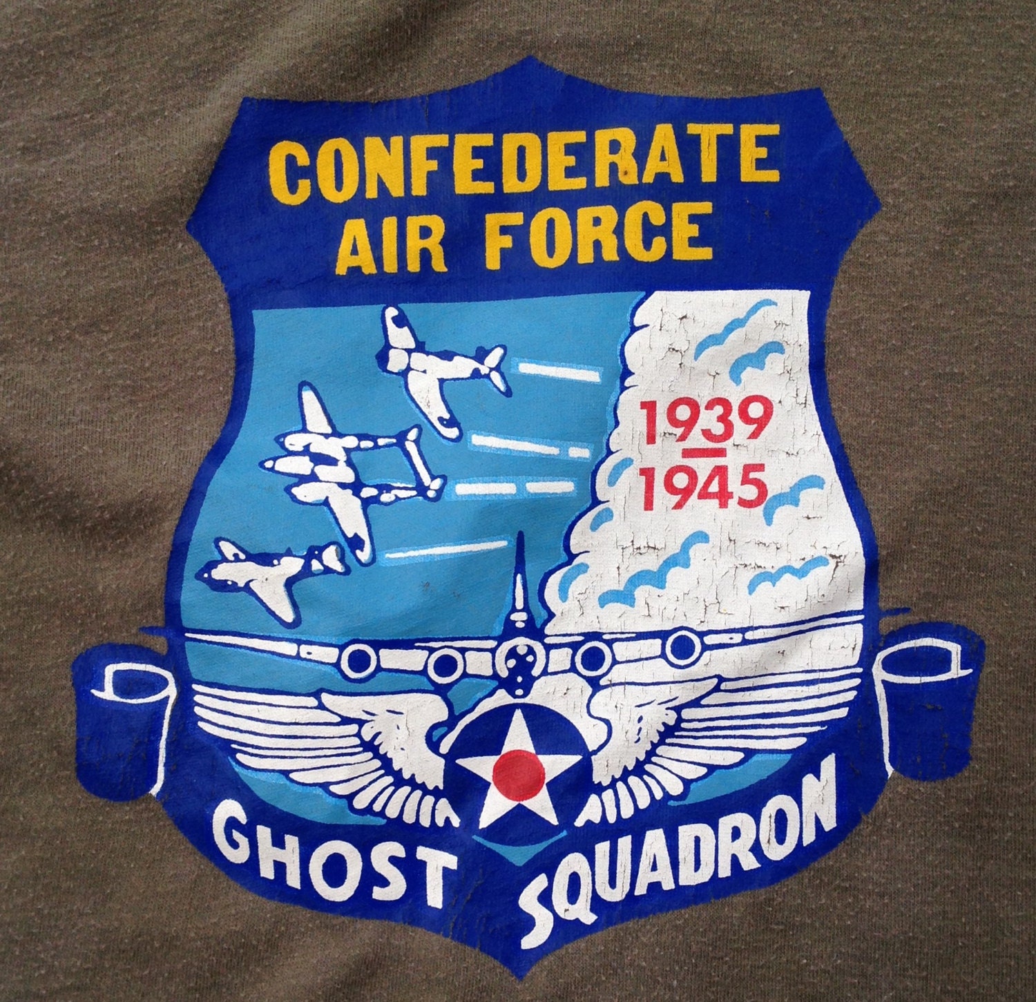 vintage Confederate Air Force Ghost Squadron t-shirt size