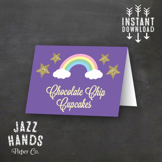 Items similar to Unicorn Birthday Food Labels Template | DIY Printable | Unicorn Party ...