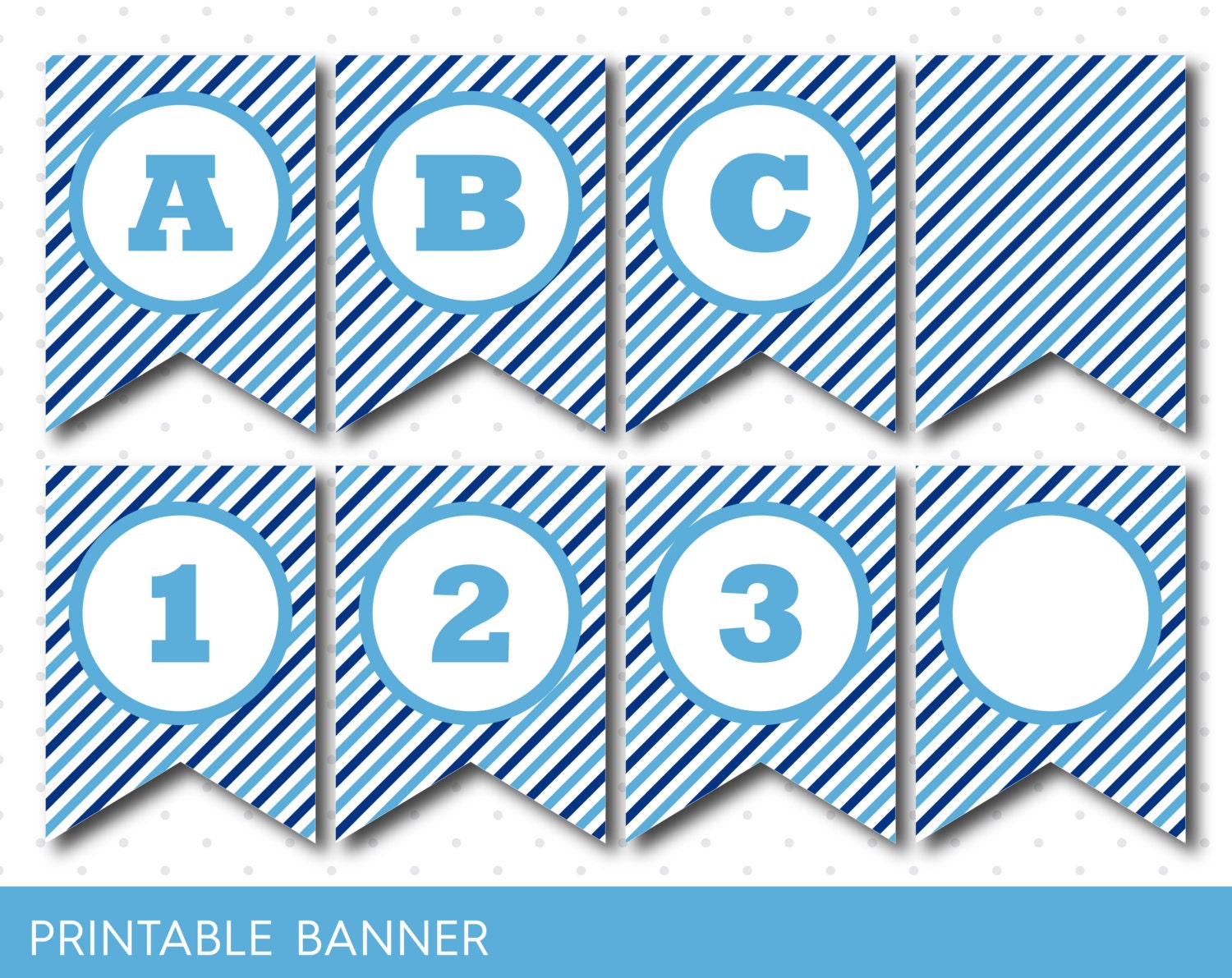 Blue banner Party banner Birthday banner Baby by JSdigitalpaper