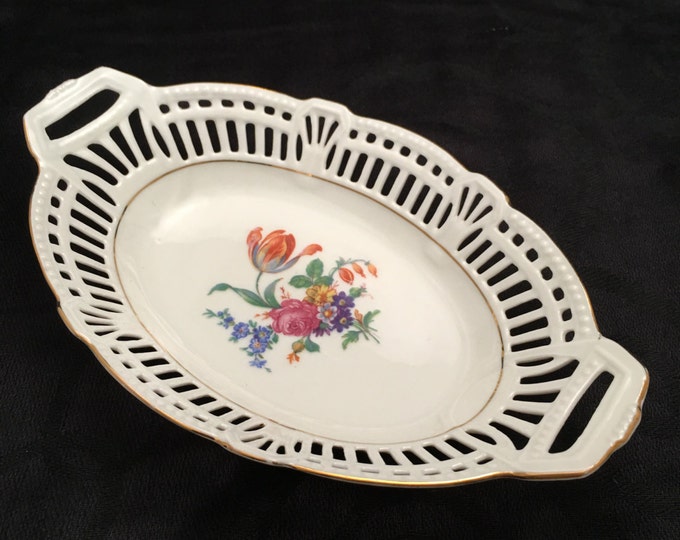 German US Zone Reticulated Porcelain Bowl