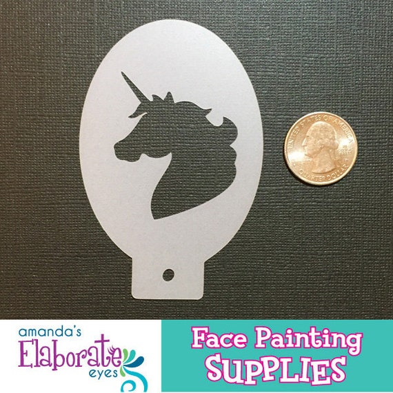 UNICORN HEAD Face Painting Stencil Mini