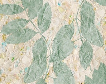 Recycled paper art Collage art download Leaves collage wall art Collage wall decor Collage paper art